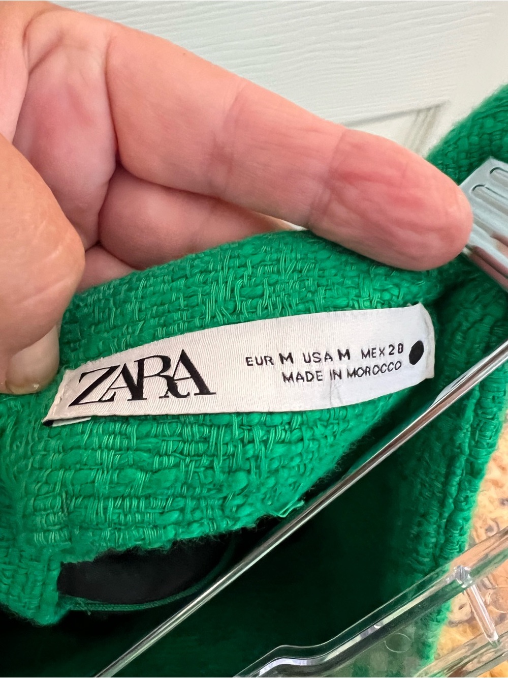 Zara Emerald Green Mini Skirt with Gold Button Detail sz M - Picture 3 of 3